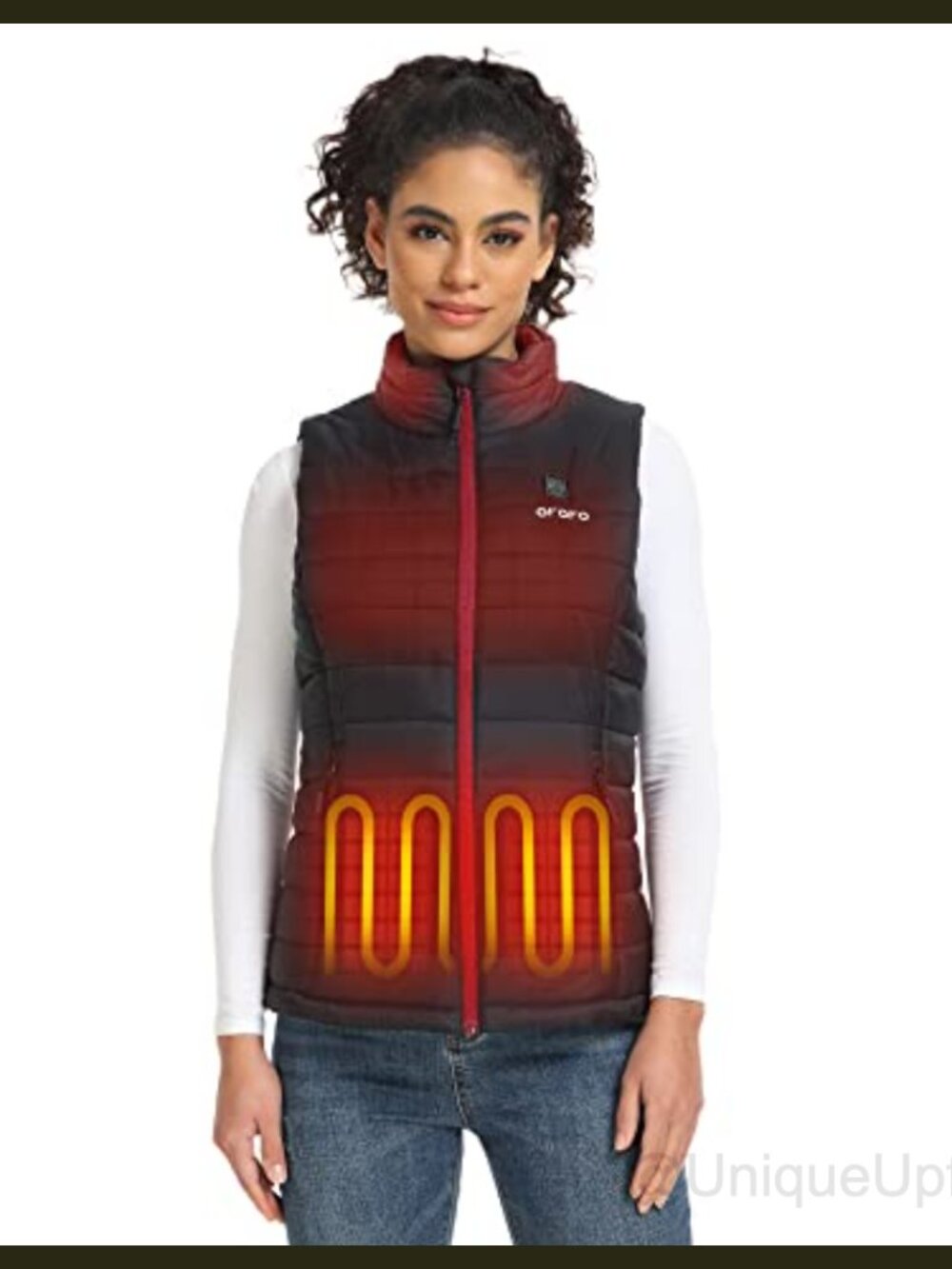 Women's Lightweight Heated Vest 4-Zone Heating Sleeveless Puffer